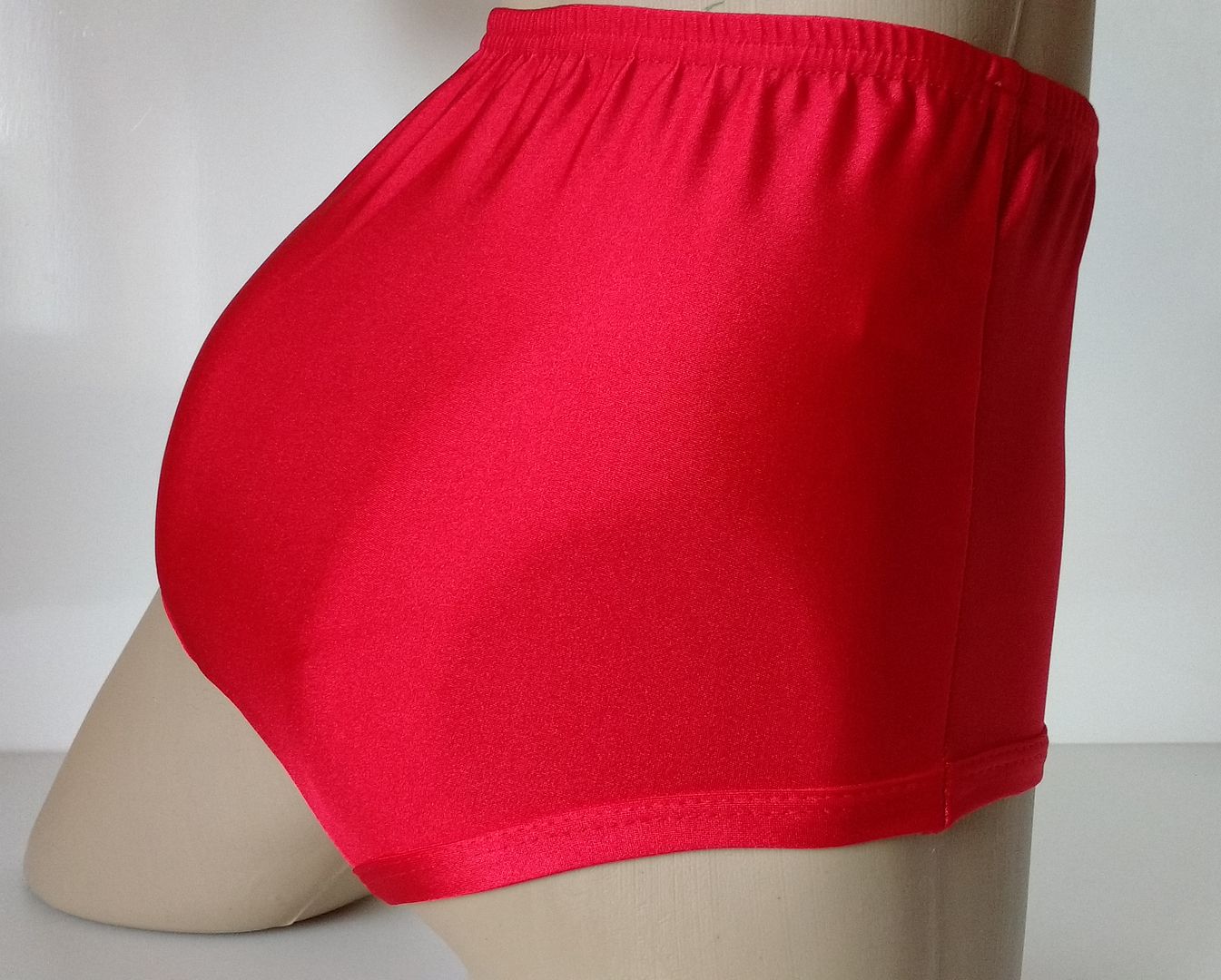 Scarlet Red Nylon Spandex Sports Netball Gym Panties Knickers Briefs UK
